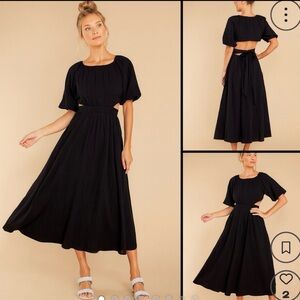 HYFVE New Black Maxi Dress Women’s S Cottagecore Wedding Bohemian BOHO